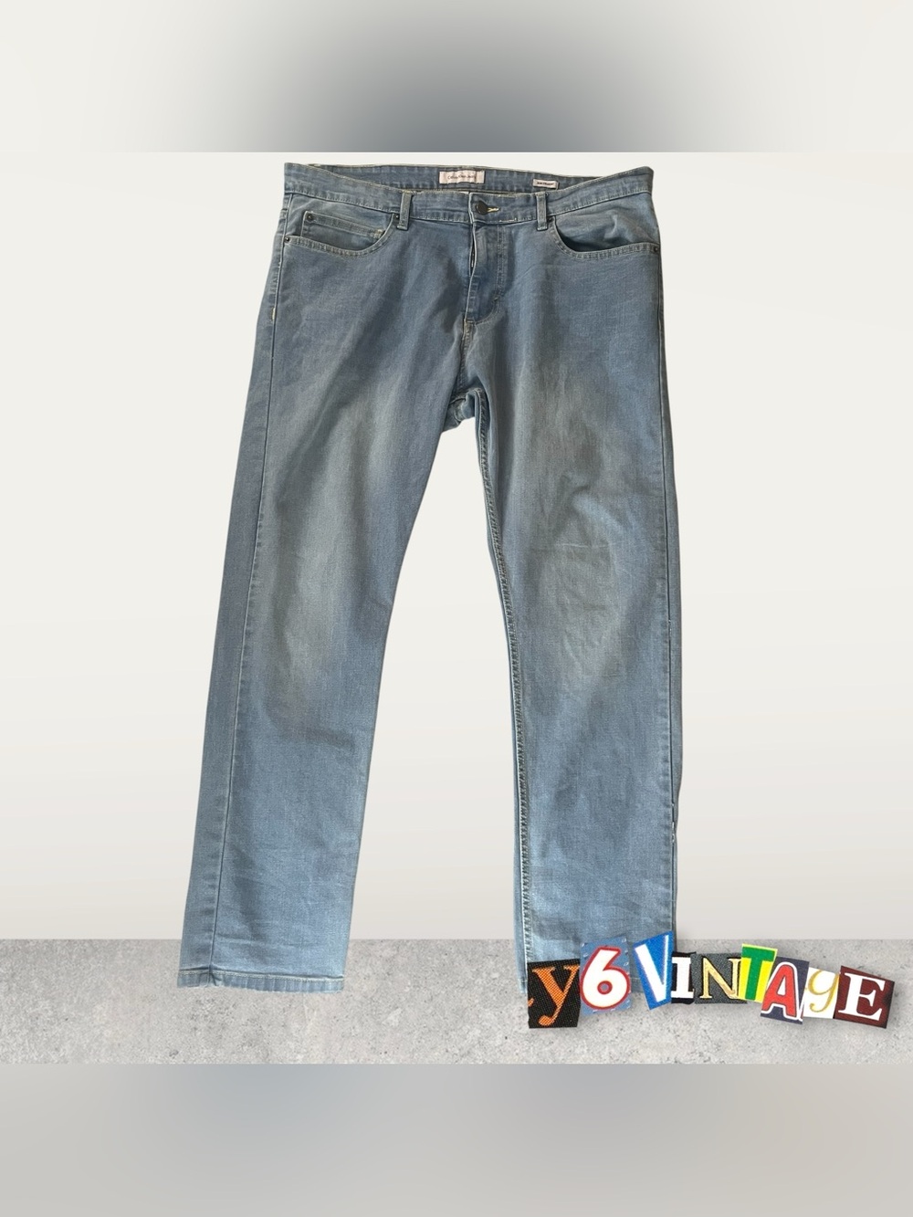 Calvin Klein Slim Straight Light Blue Jeans Size 38